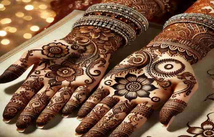 3. Arabic-Style Royal Mehndi